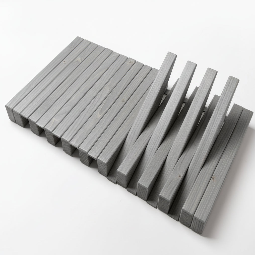 Hanger Lemnart-R – Handcrafted Taupe Wooden Wall Rack