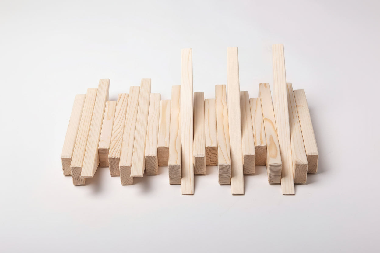 Natural Wood Wall Rack - Solid Wood Entryway Shelf | Lemnart-N