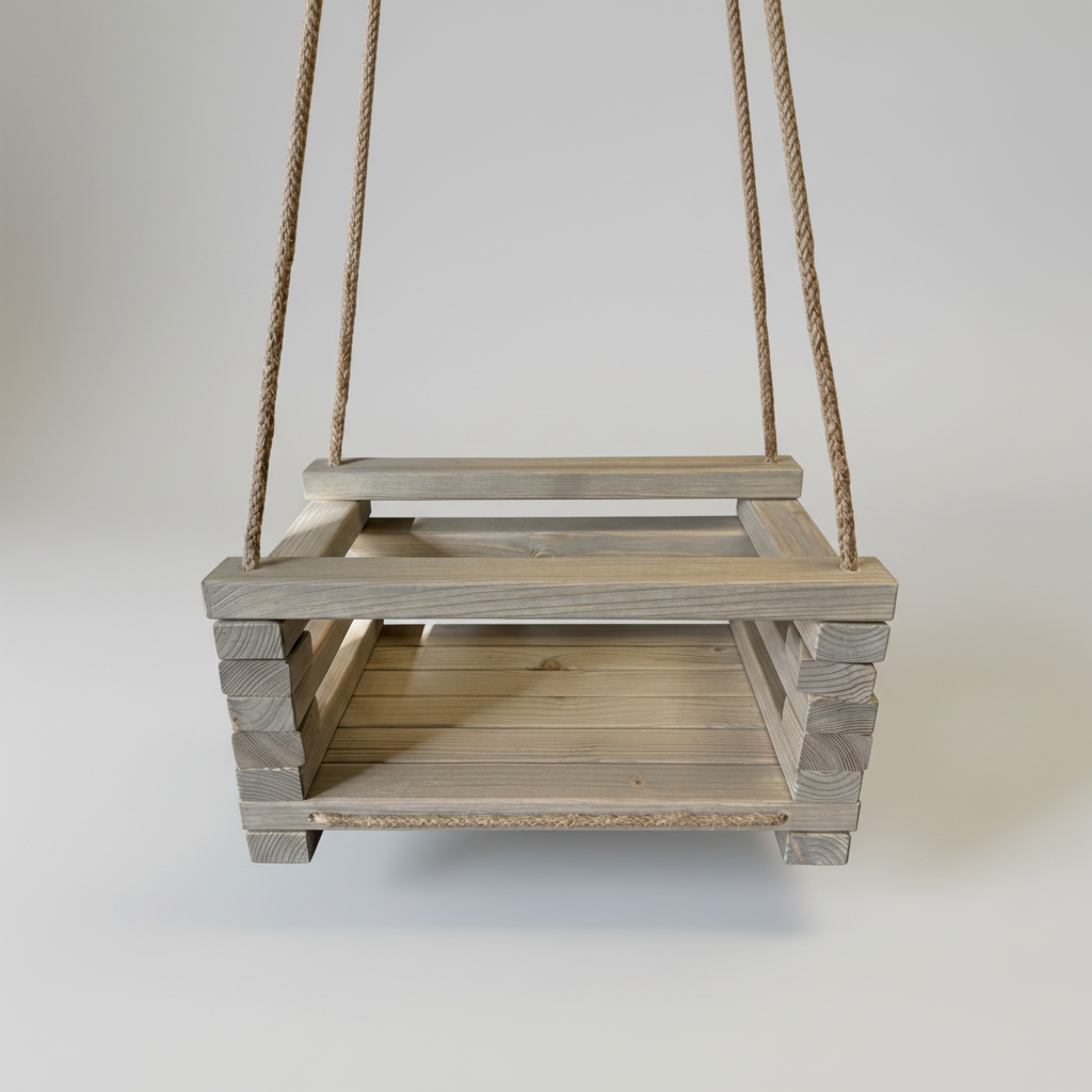 SAKART Handcrafted Wooden Toddler Swing ( Ages 2-5) Eco Friendly Kids Swing