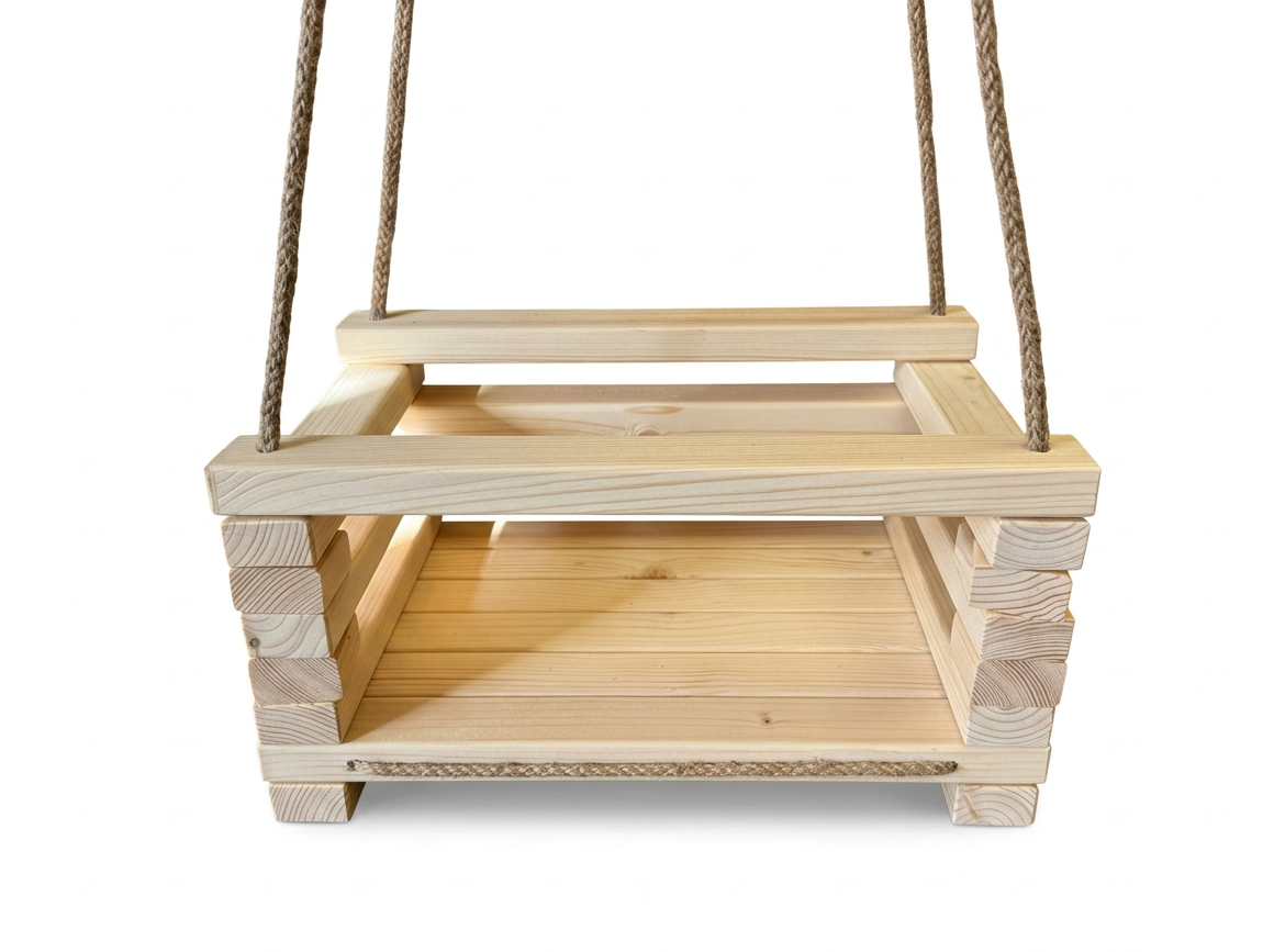 SAKART Handcrafted Wooden Toddler Swing ( Ages 2-5) Eco Friendly Kids Swing