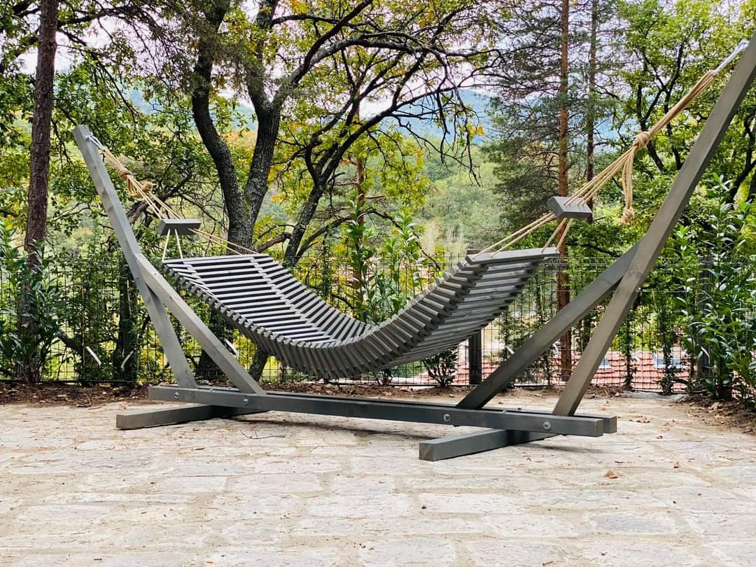 SAKART Wooden Hammock with or without Stand - Outdoor Garden Hammock